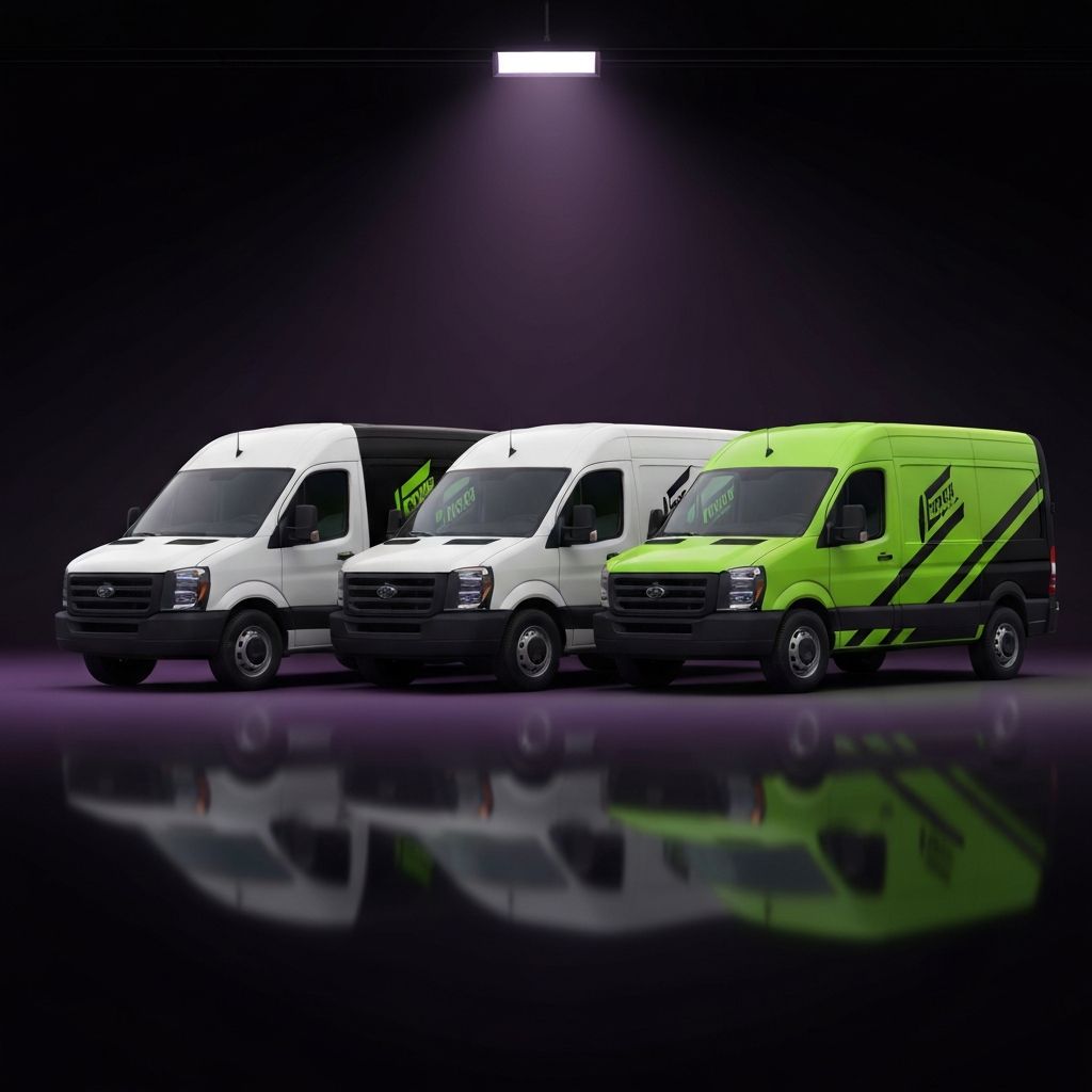Branded commercial fleet vehicle